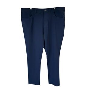 Public Rec Mens Navy Blue Athletic Fit Casual Khaki Chino Pants Size 42 x 32